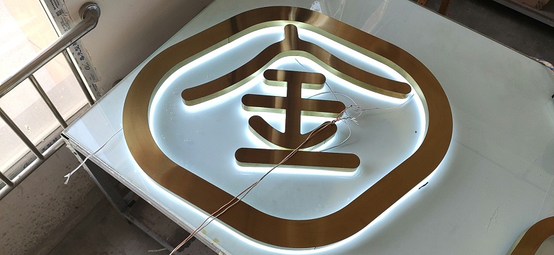 迷你背發光字